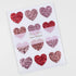 Glitter Heart <br> Stickers (8 Sheets)
